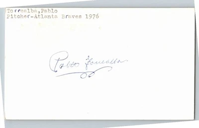 1970's -Pablo Torrealba- Signed/Autograph/Auto Postcard Atlanta Braves MLB - Image 1 of 2