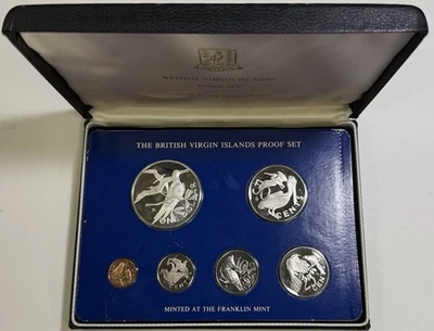 1978 British Virgin Islands Silver Proof Set Franklin Mint Original Packaging - Image 1 of 4