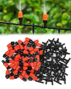 50pcs Garden Irrigation Spray Emitter, Adjustable 360 Degree Flow Micro Spray... - Picture 1 of 7