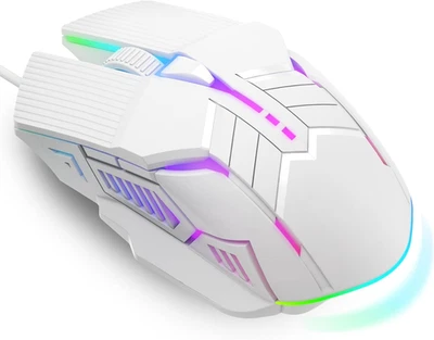RGB Gaming Mouse with Adjustable DPI Ergonomic Design 6 Buttons for Windows Mac - Image 1 of 4