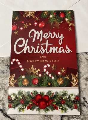 Tarjeta de felicitación Stockwell de 5”x7,75” Feliz Navidad y Feliz Año Nuevo Foto 1 de 4