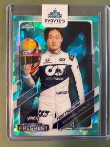 2021 Topps Chrome Sapphire F1 Yuki Tsunoda RC Rookie #60/99 Aqua 173 - Picture 1 of 2