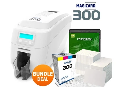 Magicard 300 Single Side Photo ID Card Printer Bundle Replaces Enduro 3e Uno - Image 1 of 2