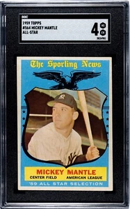 1959 Topps #564 Mickey Mantle SGC 4 New York Yankees All-Star Card (4981) - Picture 1 of 2
