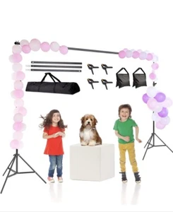 Backdrop Stand, 6.5 x 6.5ft Adjustable Photo Back Drop Banner Support System Kit - Picture 1 of 8