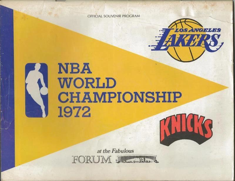 Los Angeles Lakers vs New York Knicks 1972 World Championship Program - Image 1 of 1