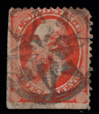 #138 H Grill United States used well centered  fancy cancel - Image 1 of 2