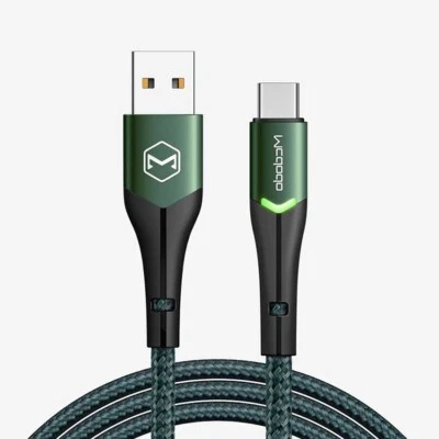 Unbreakable LED Fast Charging Cable USB C Braided For Type C/iPhone Mcdodo Nylon - Image 1 of 4