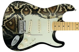 Piel de guitarra Hacha Envoltura Re-piel Bajo Reface Exótico Joe's Reptile Snake Skin 672 - Imagen 1 de 10