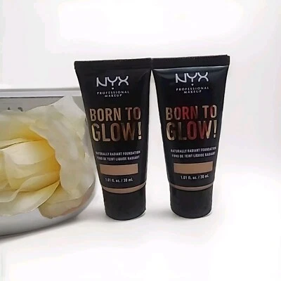 NYX MAKEUP Born To Glow Naturally Radiant Foundation 1.01.oz BTGRF 09 M Olive P2 - Image 1 of 4