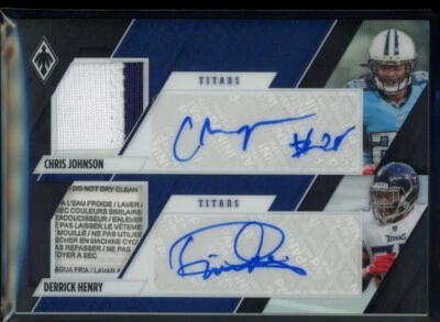 2021 Phoenix DPA-TEN Chris Johnson/Derrick Henry Dual Patch Auto Black Prizm /5 - Image 1 of 2