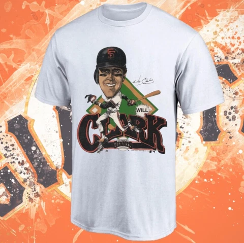 San Francisco Giants Will Clark Caricature T-Shirt Funny Gift For Fan S-3XL Cover