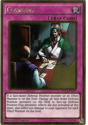 Ceasefire PGL2-EN062 Gold Rare Yu-Gi-Oh Card 1st Edition New - Image 1 of 3