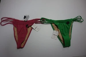 New With Tag - Cotton On Body pink and green glitter bikini bottoms size L - Picture 1 of 2