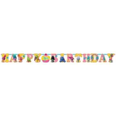 TROLLS PARTY SUPPLIES JUMBO 3 METER LETTER BANNER KIT 12 - image 1 of 2