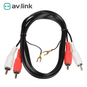 AV:Link geerdetes Twin Cinch Phono Audiokabel 1,2 m - Bild 1 von 4