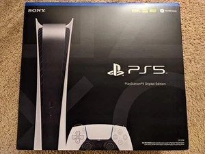 Brand New Sony PS5 Digital Edition Console - White Sealed in Box - Picture 1 of 2