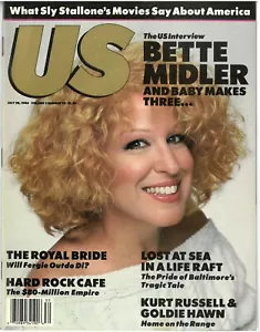 US MAGAZINE JULY 28, 1986 ~ BETTE MIDLER, KURT RUSSELL, SLY STALLONE, VINTAGE! - Picture 1 of 12