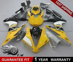 Painted Yellow Black For Yamaha YZF R1 2004-2006 2005 ABS Fairing kit Bodywork - Picture 1 of 2