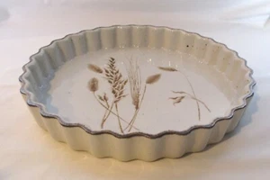 11,5" Quiche Pfanne Teller Schale Midwinter Stonehenge Wild Hafer braune Punkte & Rand - Bild 1 von 7