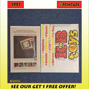 Publicidad impresa de juegos Marble Madness & Klax 1991 y bolsa de juguetes KB - ¡Más en nuestra tienda! - Imagen 1 de 3