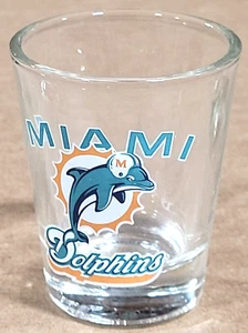 NFL Miami Dolphins Shot Glass, NEW (Throwback Logo) - Picture 1 of 1