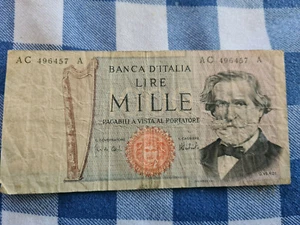 1000 Lires bank note of Italy from 1969 - Picture 1 of 2
