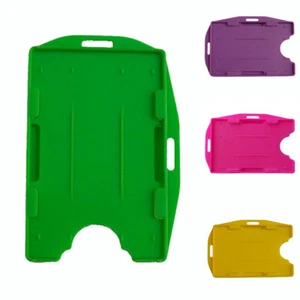 Double Sided Hard Plastic Badge Work ID Card Holder Protector Case Cover Supply - Picture 1 of 34