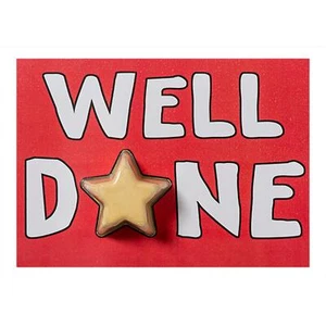 Well Done Card With Star Shape Bath Bomb Fizzing Greeting Card Bomb Cosmetics - Picture 1 of 1