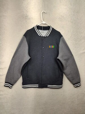 Chaqueta Sport Tek Hombre Grande Gris Polar Manga Larga Cremallera Completa Universitaria Foto 1 de 4