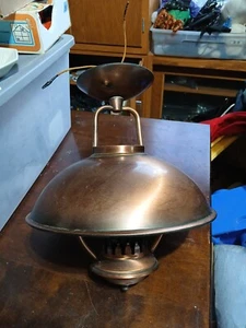 Vintage Copper Finish Ceiling Light - Union Made In USA - Picture 1 of 9