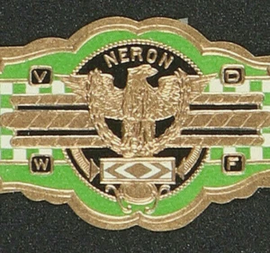 143AtN-BELGIUM VITOLA Antigua-Old Cigar Band (Eagles) NERON 10193 - Picture 1 of 3