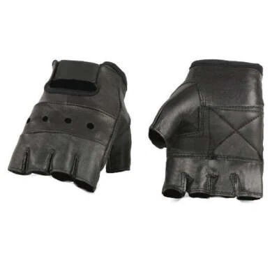 Men’s Leather Fingerless Glove with Gel Palm Foto 1 de 3