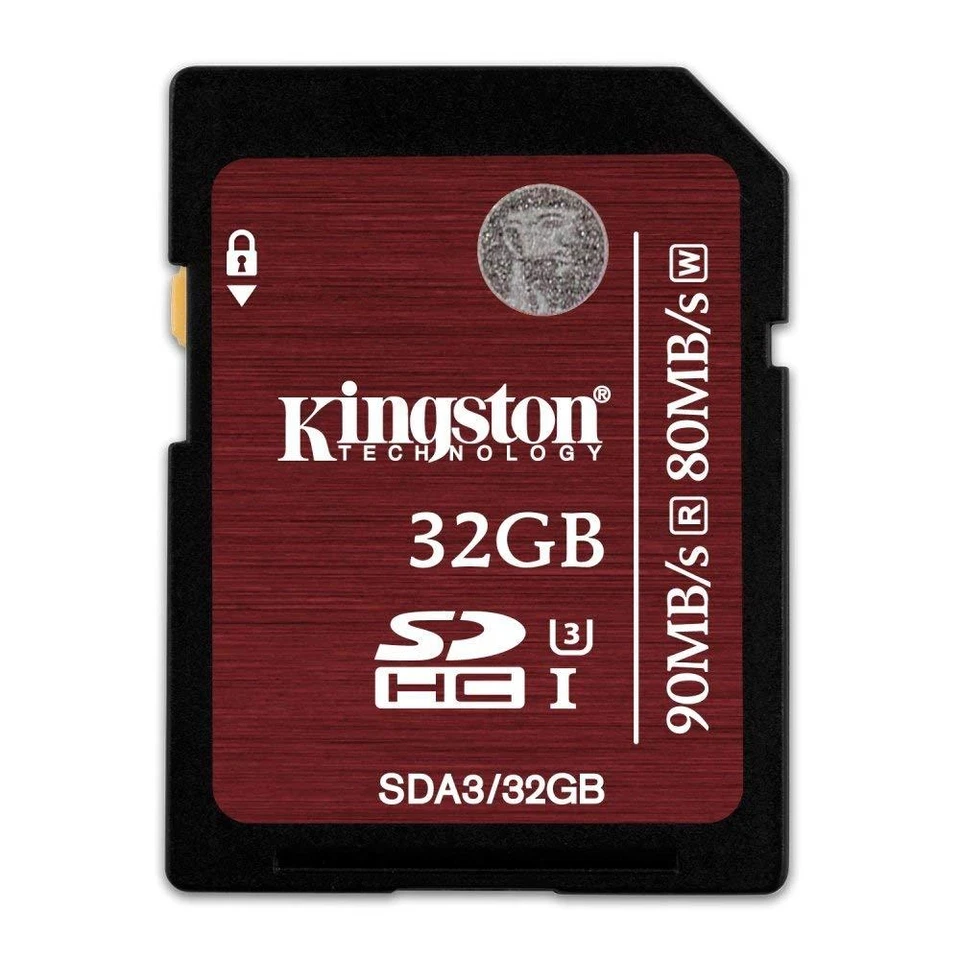 Kingston SDA3/32GB SDHC UHS-I Speed Class 3 90MB/s read 80MB/s write Flash Card - Image 1 of 1