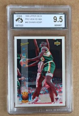 Shawn Kemp 1993/94 Upper Deck 3d Pro View - Card #40 - CGA 9.5 MINT not PSA - Image 1 of 2