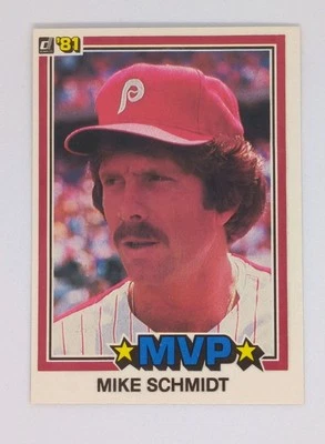 1981 Donruss #590  Mike Schmidt MVP Philadelphia Phillies - Image 1 of 4
