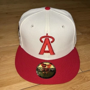 New Era 59FIFTY California Angels LA 1989 ASG W/ Pin White Red 7 3/4 Hat Rare - Picture 1 of 22