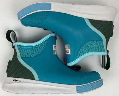 Botas deportivas Xtratuf para mujer 6" de goma de neopreno WP al tobillo verde azulado talla 5 Foto 1 de 4