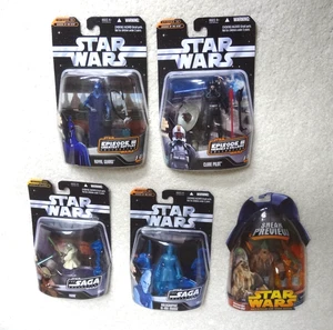 Lote de 5 figuras de Star Wars: guerrero wookiee, piloto clon, Yoda, Ki-Adi - Mundi - Imagen 1 de 7