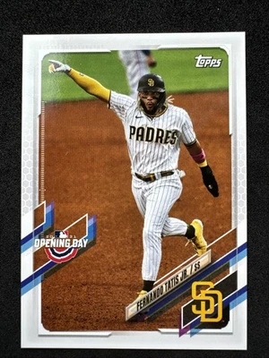 ⭐🦄 2021 Topps Opening Day #1 Fernando Tatis Jr. – Padres Opening Day  🆓📦 - Image 1 of 2