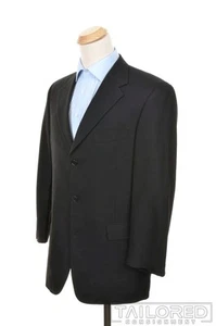 TED BAKER London Solid Black Wool Jacket Pants SUIT Mens - 42 R - Picture 1 of 10