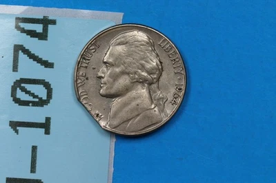 1964-D 5c JEFFERSON NICKEL EARLY US TYPE COIN CLIPPED ERROR RAW-1074 - Image 1 of 2