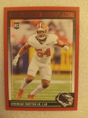 2024 Panini Score Jeremiah Trotter Jr.  Rookie Red Border #344 - Image 1 of 2