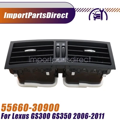 Fits Lexus GS300 GS350 GS430 2006-2011 Center Dash Dual AC Air Vent Trim Black - Image 1 of 4