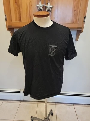 男式 Burberry T 恤黑色 Monogram S T 恤 — 第 1/4 张图片