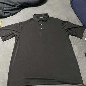 Black Polo Shirt Button Down Cutter & Buck Tall XXLT - Picture 1 of 4