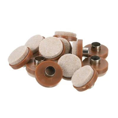 12 Piezas Almohadillas de Fieltro para Clavos 0.98" Almohadillas Redondas para Muebles Silla Deslizables, Marrón Foto 1 de 4
