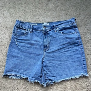 Universal Thread hohe Leibhöhe Vintage gerade blaue Jeansshorts - Größe 14R - sehr guter Zustand - Bild 1 von 8