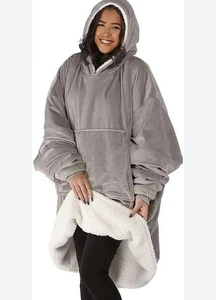 The COMFY Manta Usable Acurrucada GRIS Sudadera con Capucha Unisex Talla Única ¡SÚPER CÁLIDA! - Imagen 1 de 7