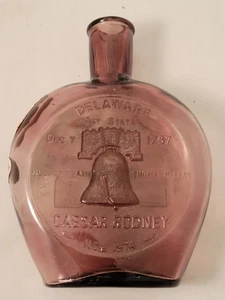Clevenger Bros Glass Works American Bicentennial Series Handblown Glass Flask DE - Picture 1 of 15